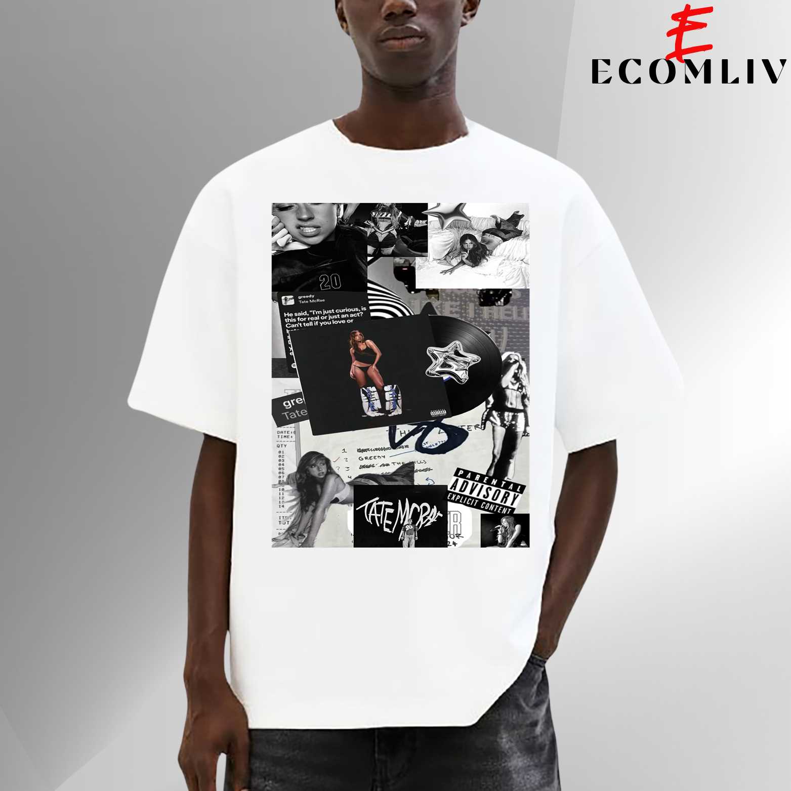 Tate Mcrae Vintage Oversized T-Shirt, Streetwear Shirt